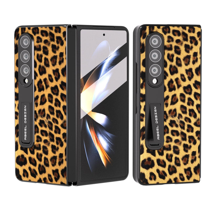 Leopard Print Phone Case With Holder Edge For Samsung