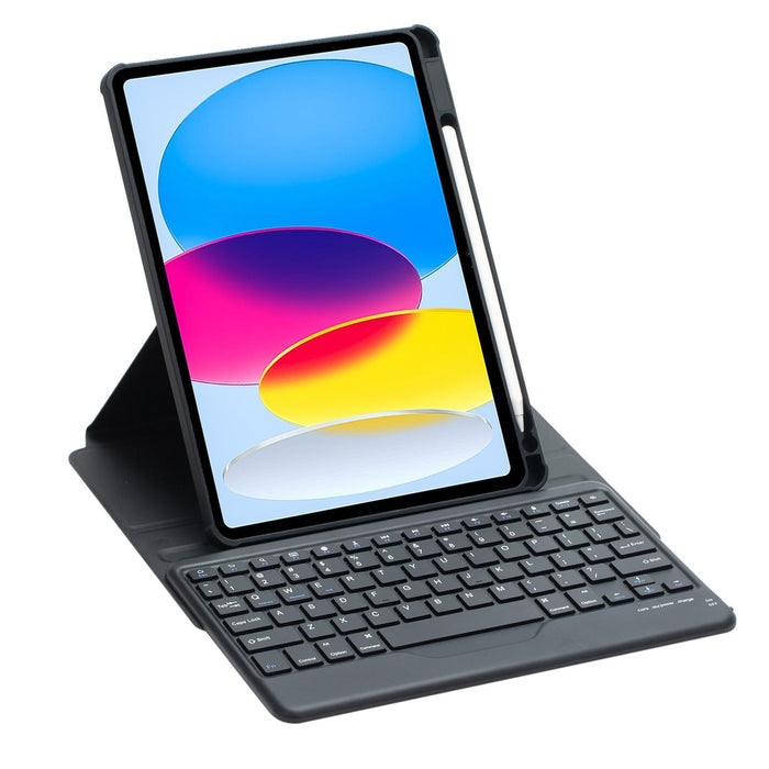 For Ipad 10Th Gen 10.9 2022 360 Rotation Acrylic Transparent Bluetooth Keyboard Leather Case