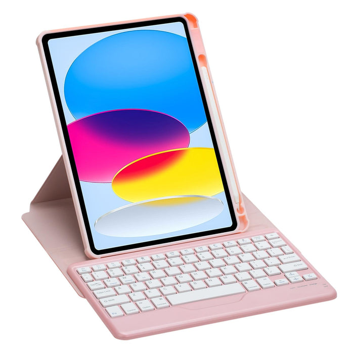 For Ipad 10Th Gen 10.9 2022 360 Rotation Acrylic Transparent Bluetooth Keyboard Leather Case