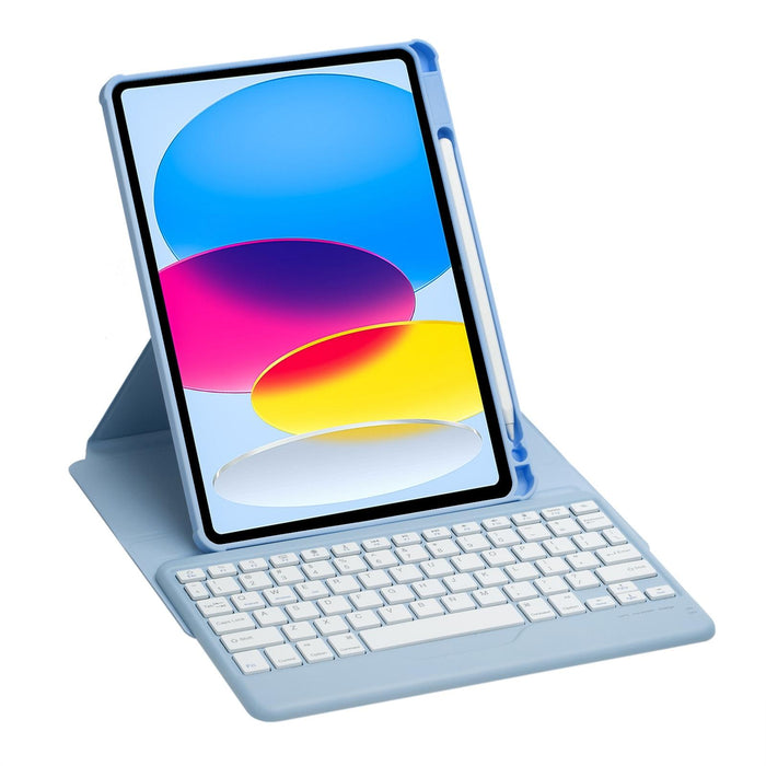 For Ipad 10Th Gen 10.9 2022 360 Rotation Acrylic Transparent Bluetooth Keyboard Leather Case