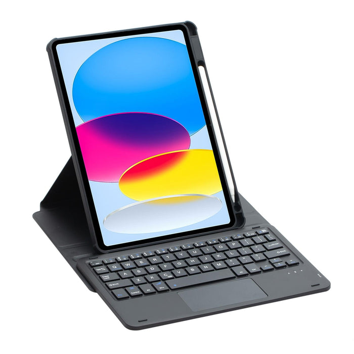 For Ipad 10Th Gen 10.9 2022 360 Rotation Acrylic Transparent Bluetooth Keyboard Leather Case With Touch Control