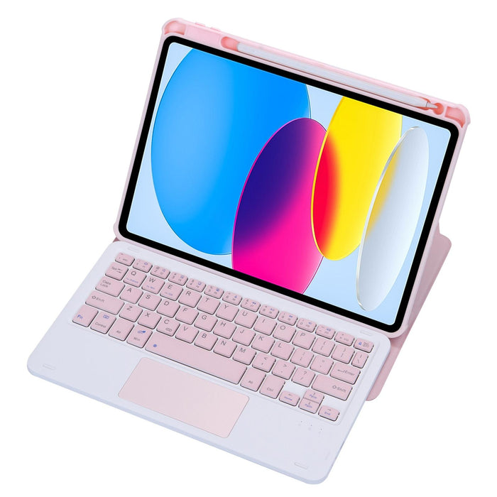 For Ipad 10Th Gen 10.9 2022 360 Rotation Acrylic Transparent Bluetooth Keyboard Leather Case With Touch Control