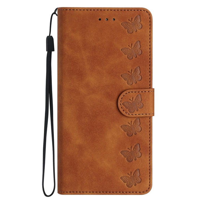 Seven Butterflies Embossed Leather Phone Case For Iphone 15