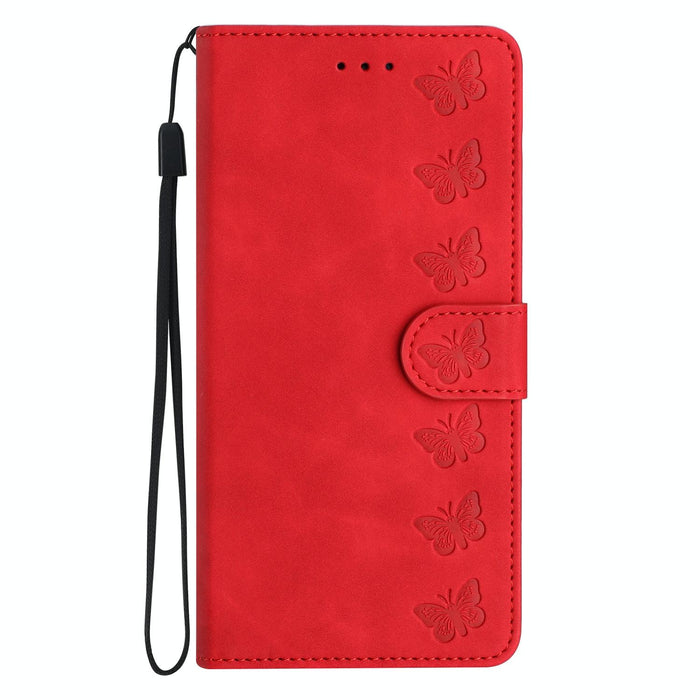 Seven Butterflies Embossed Leather Phone Case For Iphone 15