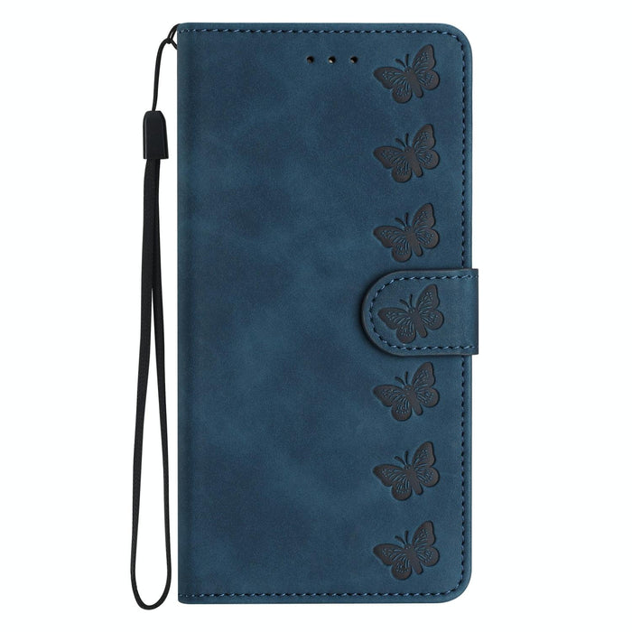 Seven Butterflies Embossed Leather Phone Case For Iphone 15