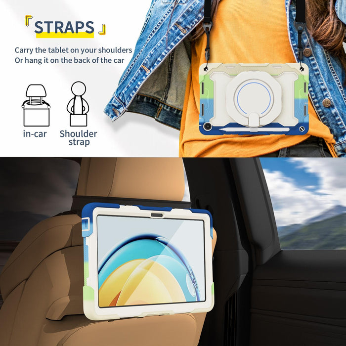 Armor Contrast Colour Silicone + Pc Tablet Case