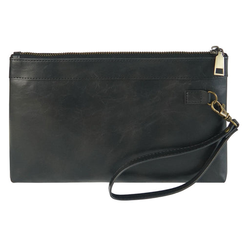 Retro Leather Clutch Zipper Envelope Bag