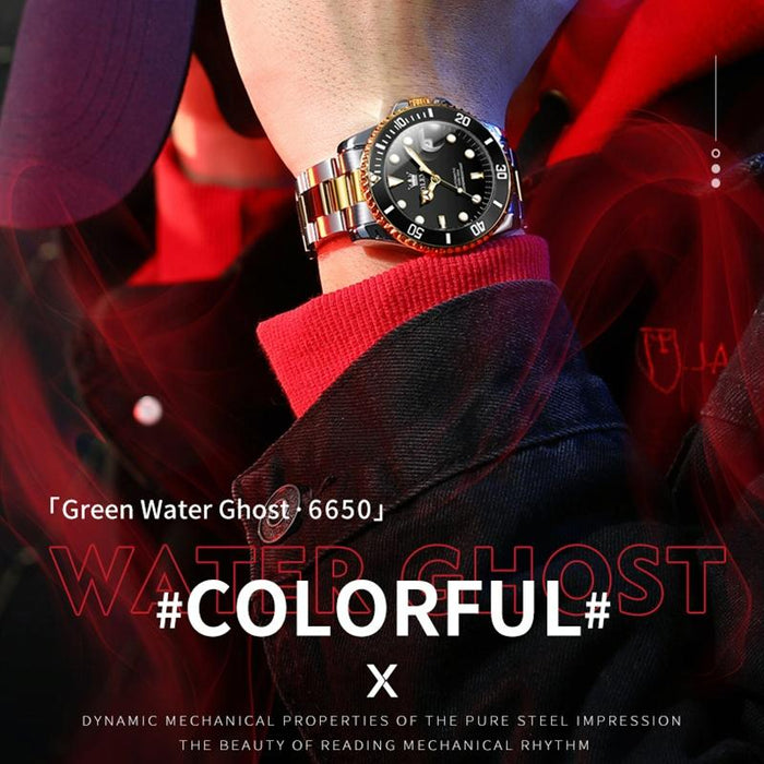 6650 Men Luminous Waterproof Mechanical Watch