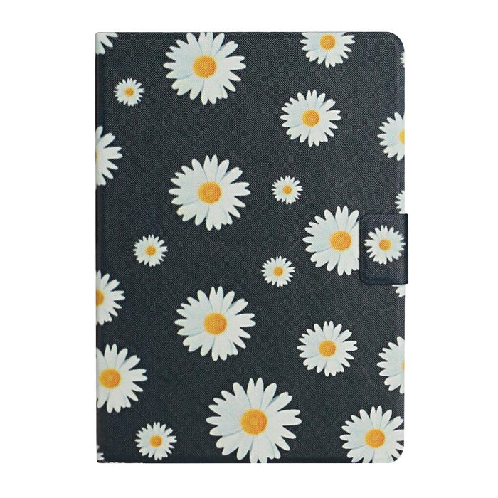 Flower Pattern Horizontal Flip Leather Case With Card Slots & Holder
