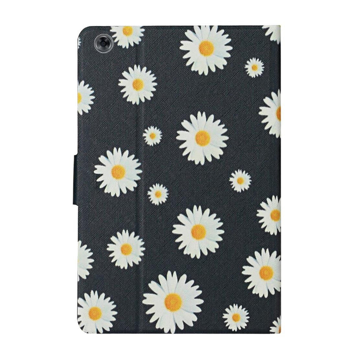 Flower Pattern Horizontal Flip Leather Case With Card Slots & Holder