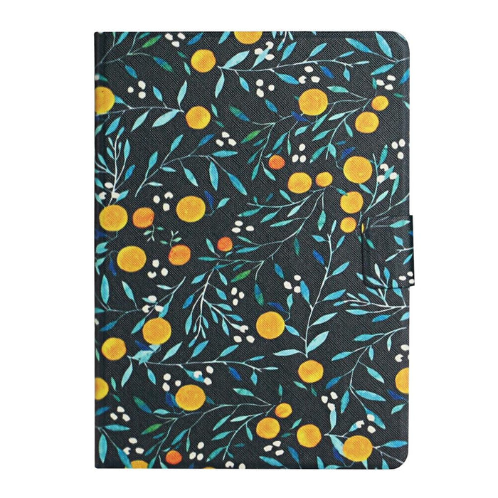 Flower Pattern Horizontal Flip Leather Case With Card Slots & Holder