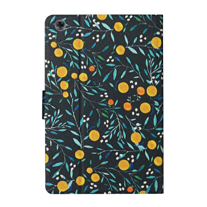 Flower Pattern Horizontal Flip Leather Case With Card Slots & Holder
