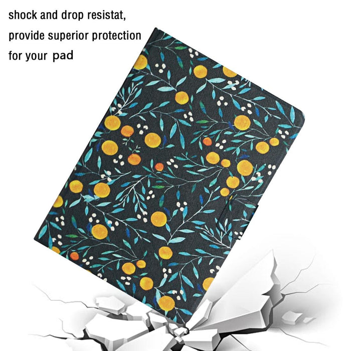 Flower Pattern Horizontal Flip Leather Case With Card Slots & Holder