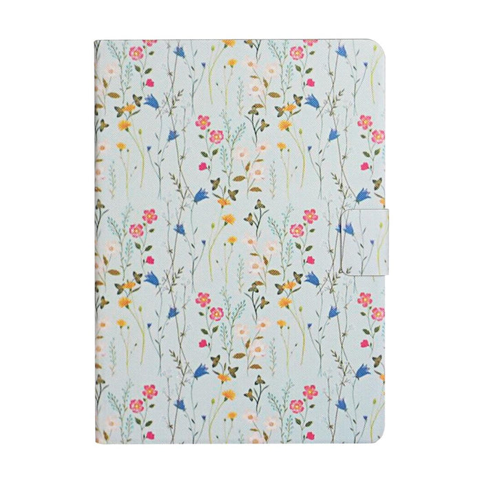 Flower Pattern Horizontal Flip Leather Case With Card Slots & Holder