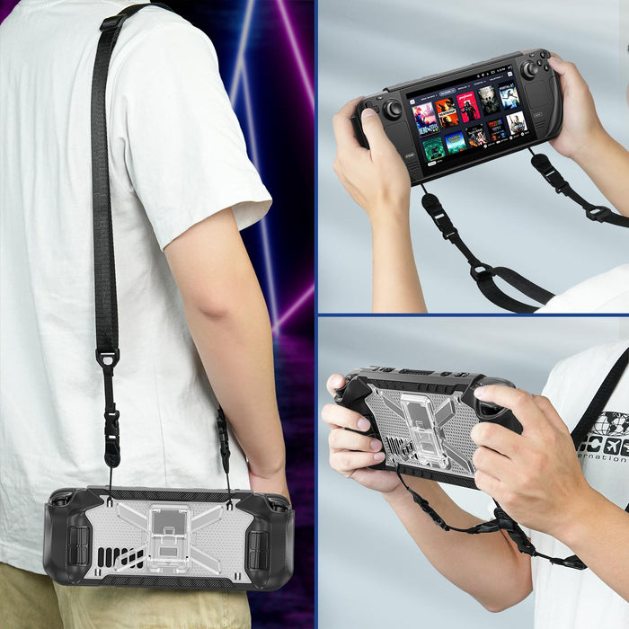 Shockproof Game Console Case With Holder And Shoulder Strap