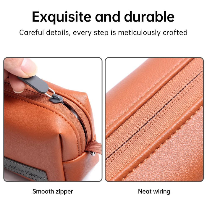 Waterproof Laptop Accessory Bag - Pu Leather