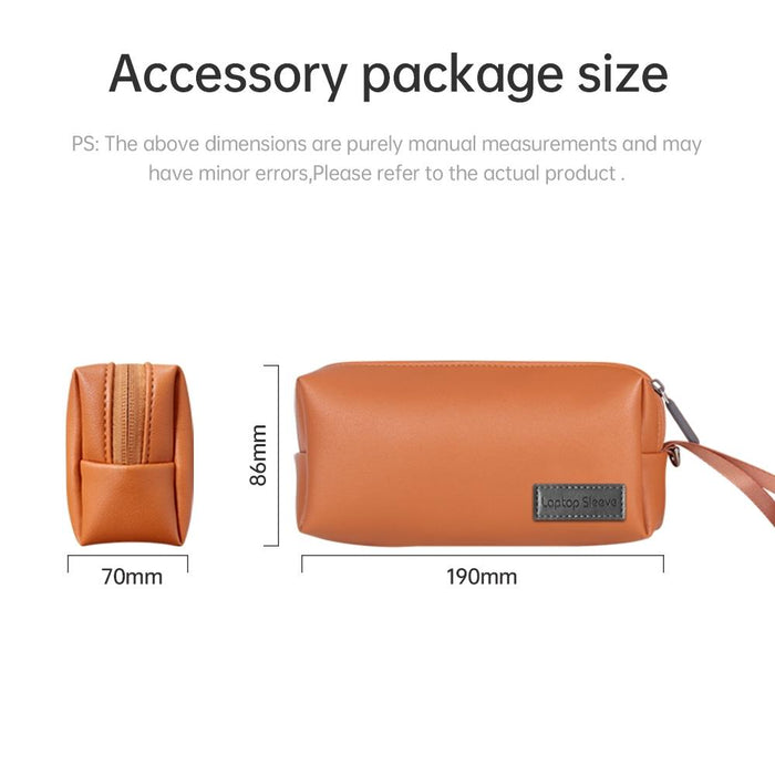 Waterproof Laptop Accessory Bag - Pu Leather