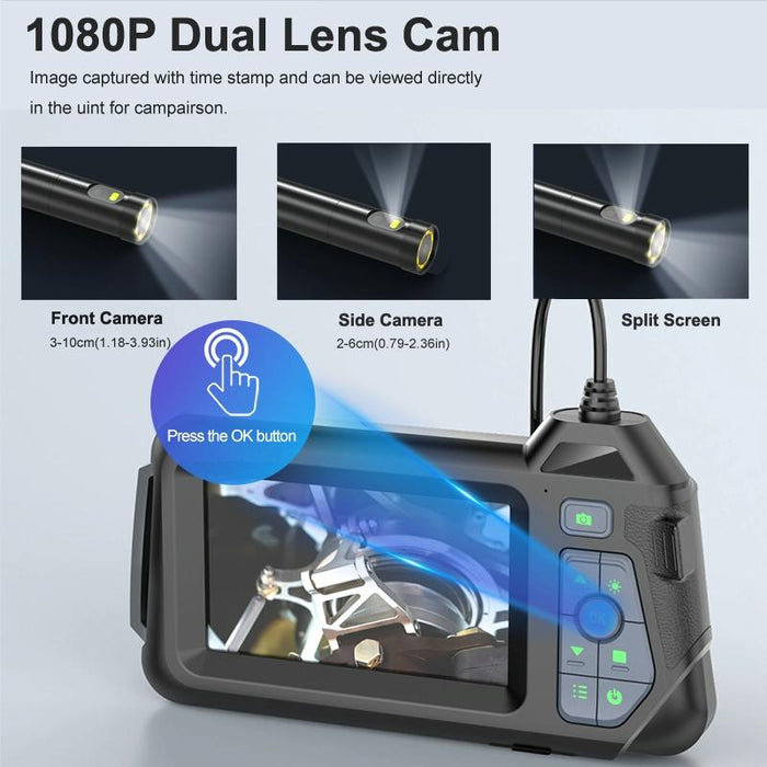 M60 4.3 Inch Dual Camera With Screen Endoscope Length 10M