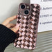 Retro Weave Texture Electroplating Phone Case For Iphone 15