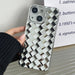 Retro Weave Texture Electroplating Phone Case For Iphone 15