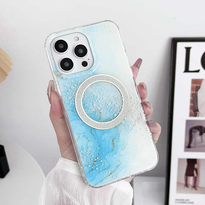 Dual Side Imd Marble Magsafe Phone Case For Iphone 15