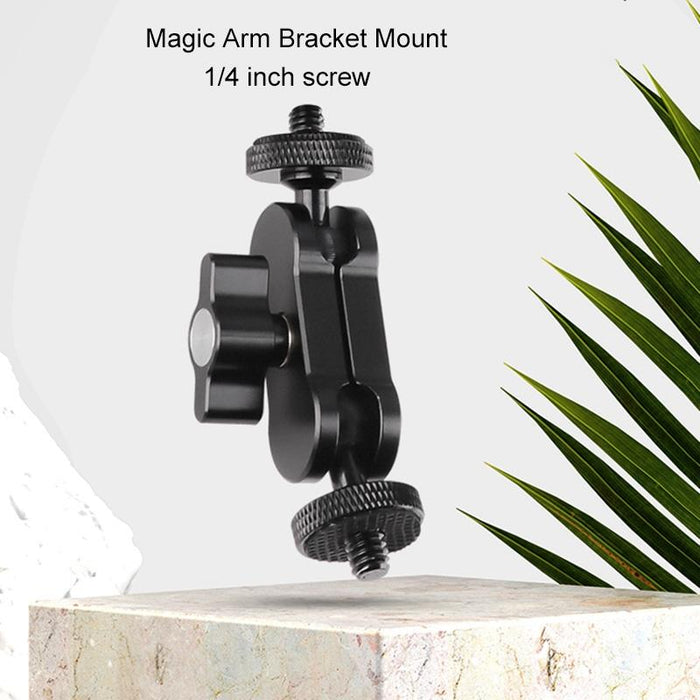 360 Pivot Magic Arm Mount 1/4 Inch Ball Head Bracket Black