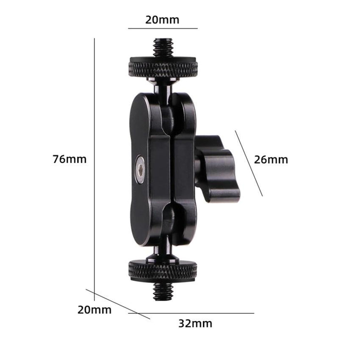 360 Pivot Magic Arm Mount 1/4 Inch Ball Head Bracket Black