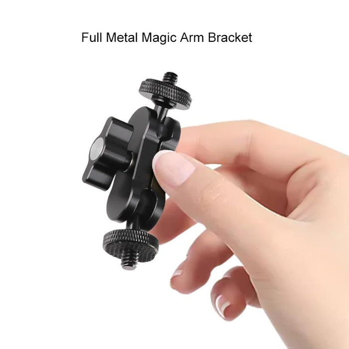 360 Pivot Magic Arm Mount 1/4 Inch Ball Head Bracket Black