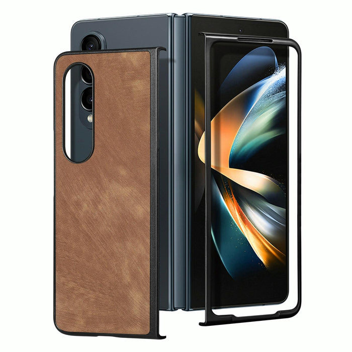 Solid Colour Pu Back Cover For Samsung Galaxy z Fold 4