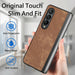 Solid Colour Pu Back Cover For Samsung Galaxy z Fold 4