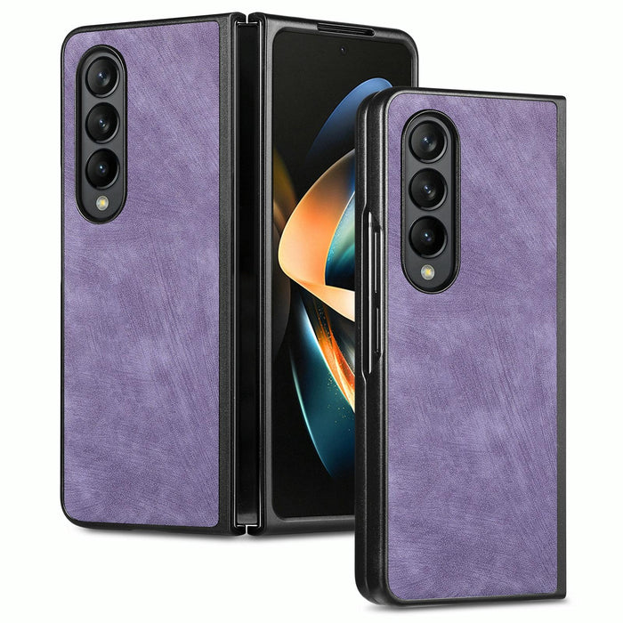 Solid Colour Pu Back Cover For Samsung Galaxy z Fold 4