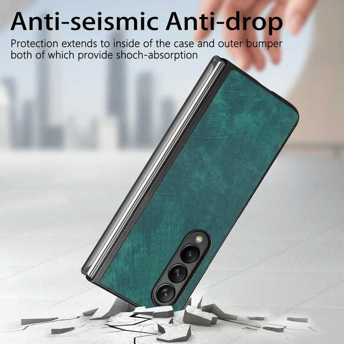 Solid Colour Pu Back Cover For Samsung Galaxy z Fold 4