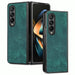 Solid Colour Pu Back Cover For Samsung Galaxy z Fold 4