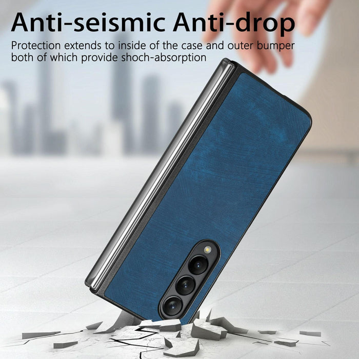 Solid Colour Pu Back Cover For Samsung Galaxy z Fold 4