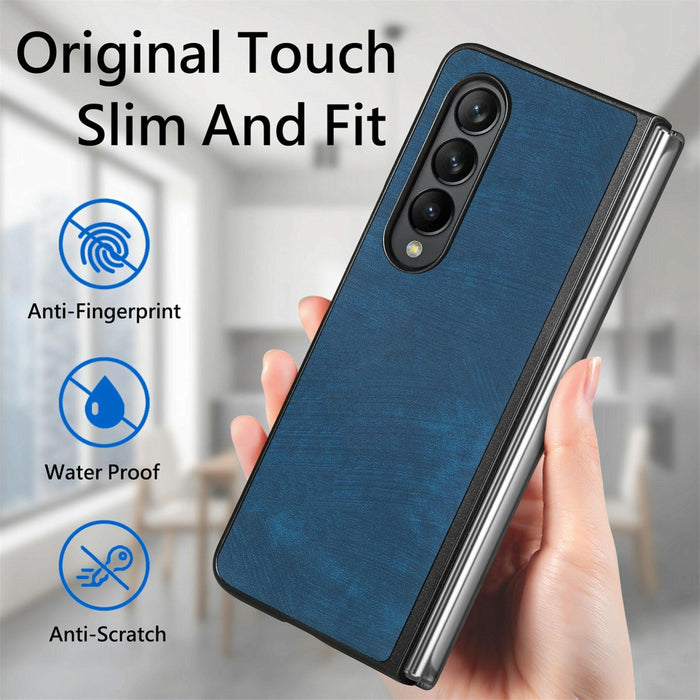 Solid Colour Pu Back Cover For Samsung Galaxy z Fold 4