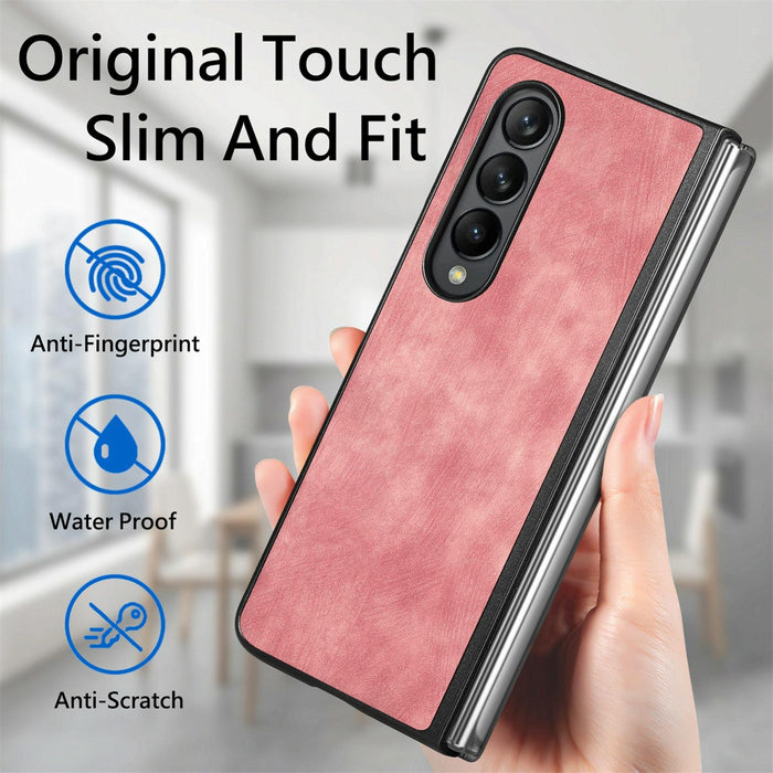 Solid Colour Pu Back Cover For Samsung Galaxy z Fold 4