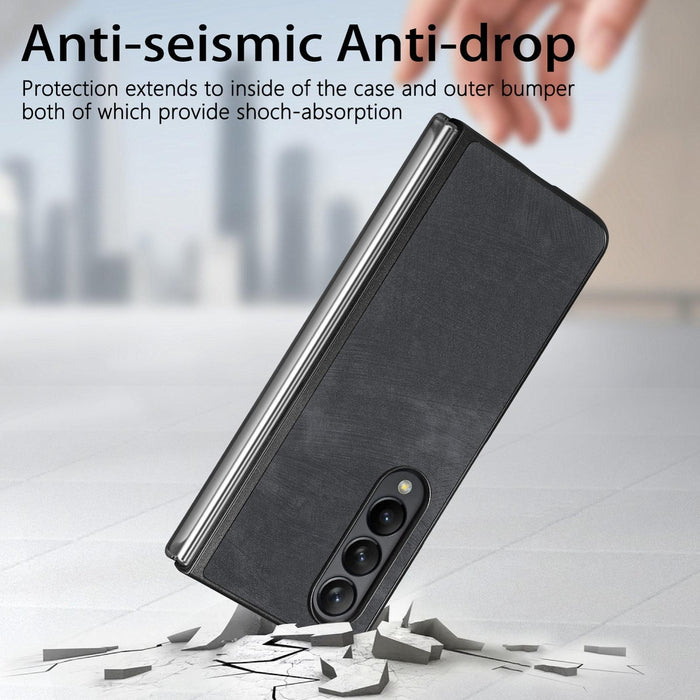 Solid Colour Pu Back Cover For Samsung Galaxy z Fold 4