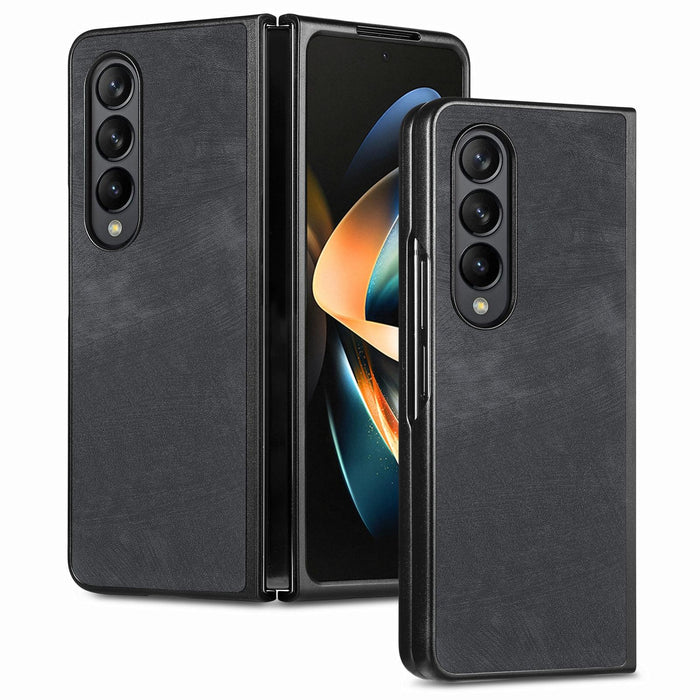 Solid Colour Pu Back Cover For Samsung Galaxy z Fold 4