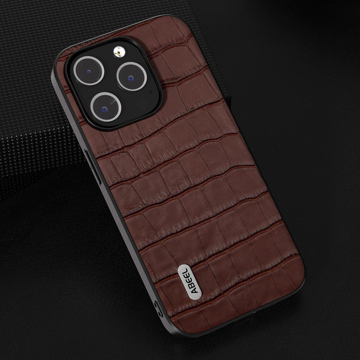 Abeel Crocodile Texture Genuine Leather Phone Case