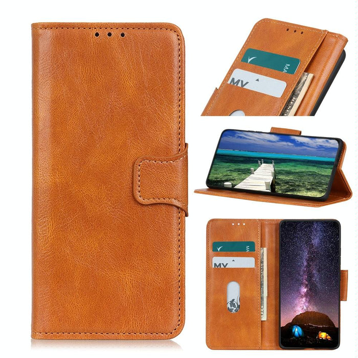 Mirren Crazy Horse Texture Horizontal Flip Leather Phone