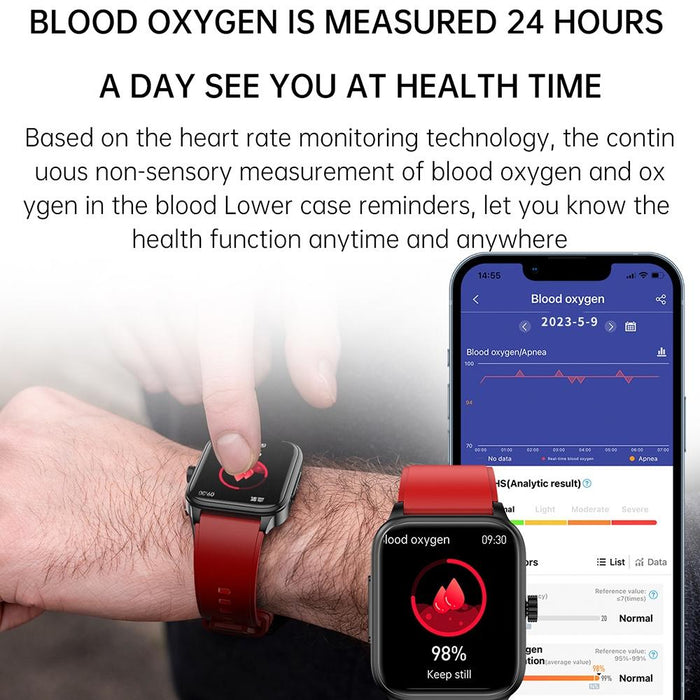 1.91 Inch Ip67 Waterproof Silicone Band Smart Watch Support Ecg / Non-Invasive Blood Glucose Measurement