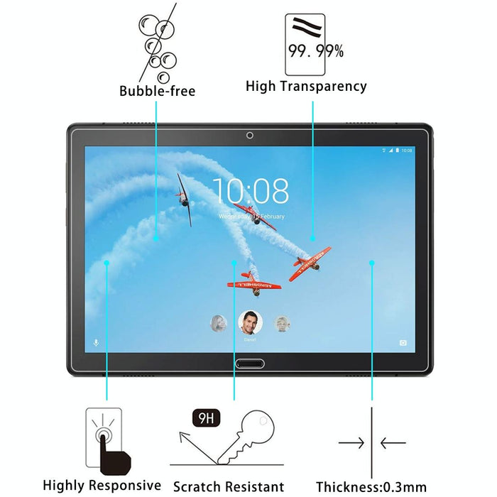 2 Pcs For Lenovo Tab P10 X705M 9H 0.3Mm Explosion-Proof Tempered Glass Film