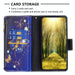 Coloured Drawing Pattern Zipper Phone Leather Case