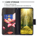 Coloured Drawing Pattern Zipper Phone Leather Case