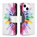 Coloured Drawing Pattern Zipper Phone Leather Case