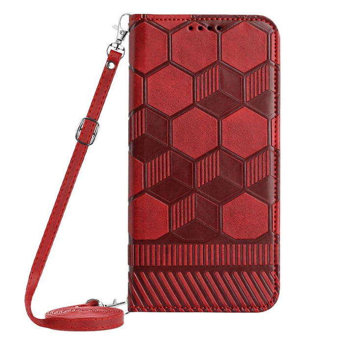 Crossbody Football Texture Magnetic Pu Phone Case