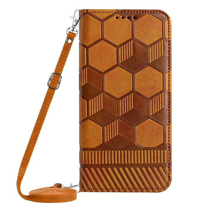 Crossbody Football Texture Magnetic Pu Phone Case