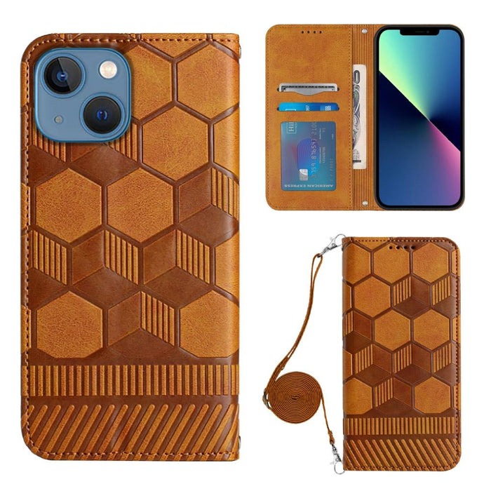 Crossbody Football Texture Magnetic Pu Phone Case