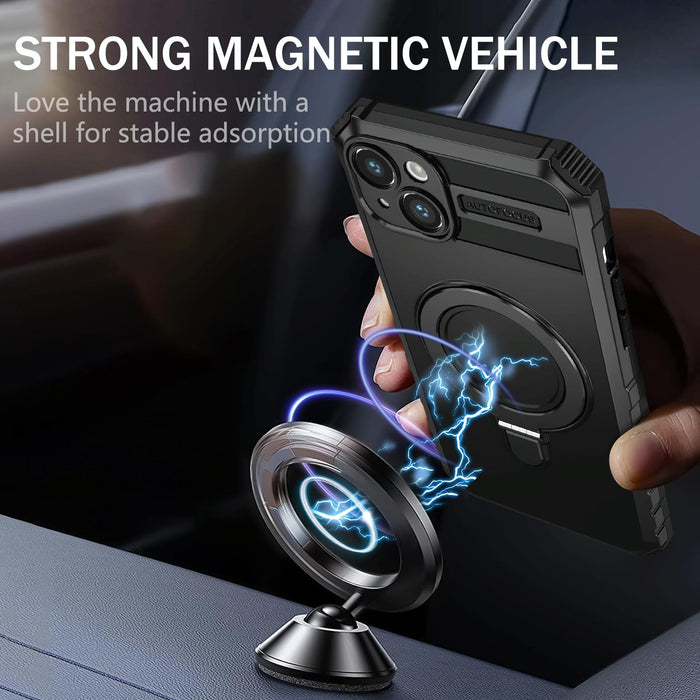 Magsafe Magnetic Holder Phone Case For Iphone 15