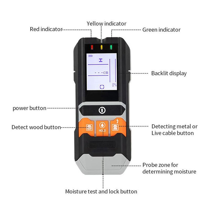 Gd216 4 In 1 Wall Wiring Wood Metal Detector